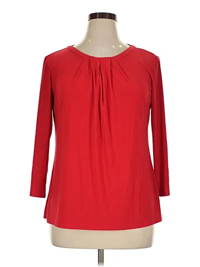 Pre-owned Tommy Hilfiger 3/4 Sleeve Blouse In Red