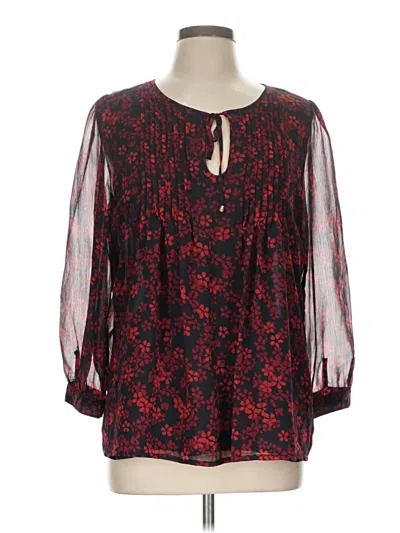 Pre-owned Tommy Hilfiger 3/4 Sleeve Blouse In Red