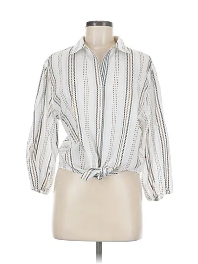 Pre-owned Tommy Hilfiger 3/4 Sleeve Blouse In White