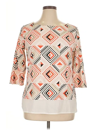 Pre-owned Tommy Hilfiger 3/4 Sleeve Blouse In White