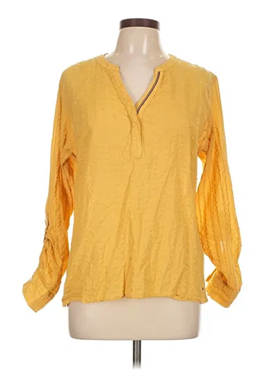 Pre-owned Tommy Hilfiger 3/4 Sleeve Blouse In Yellow
