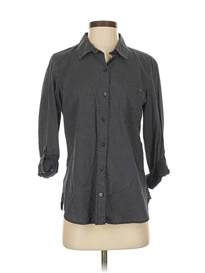 Pre-owned Tommy Hilfiger 3/4 Sleeve Button Down Shirt In Gray