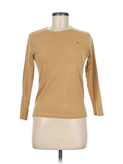 Pre-owned Tommy Hilfiger 3/4 Sleeve T-shirt In Brown