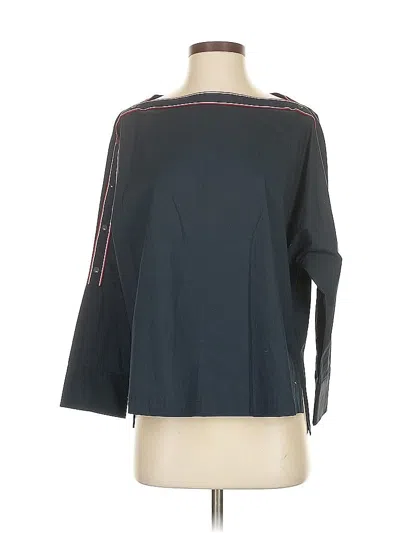 Pre-owned Tommy Hilfiger 3/4 Sleeve Top Blue Boatneck Tops