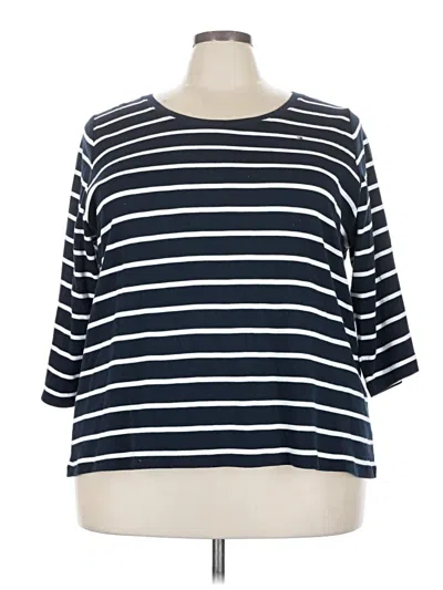 Pre-owned Tommy Hilfiger 3/4 Sleeve T-shirt In Blue