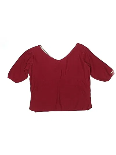 Pre-owned Tommy Hilfiger Kids' 3/4 Sleeve T-shirt In Burgundy