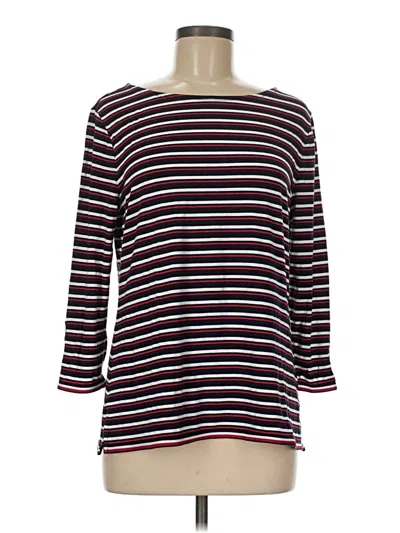 Pre-owned Tommy Hilfiger 3/4 Sleeve T-shirt In Burgundy