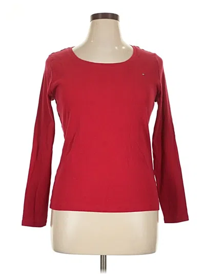 Pre-owned Tommy Hilfiger 3/4 Sleeve T-shirt In Red