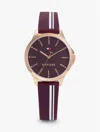 Tommy Hilfiger 34mm Signature Stripe Strap Watch In Gold
