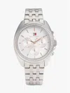 Tommy Hilfiger 36mm Crystal Accent Multifunction Watch In Silver