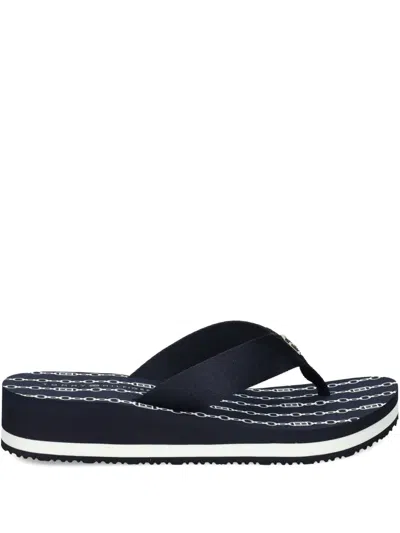 Tommy Hilfiger 38mm Chain-print Wedge Sandals