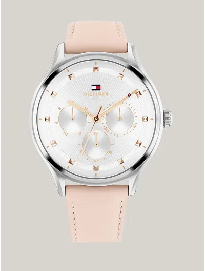 Tommy Hilfiger 38mm Stainless Steel Multifunction Watch In Silver White