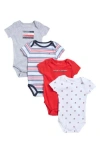 Tommy Hilfiger 4-pack Assorted Bodysuits In White Multi