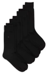 Tommy Hilfiger 4-pack Solid Crew Dress Socks In Black