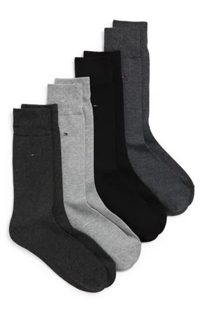 Tommy Hilfiger 4-pack Solid Crew Dress Socks In Multi
