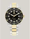 Tommy Hilfiger Men's Automatic Two-tone Stainless Steel Bracelet Watch 40mm, Exclusively Ours In Black