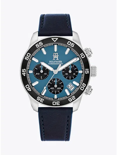 Tommy Hilfiger 41mm Th85 Blue Leather Chronograph Watch
