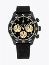 Tommy Hilfiger Men's Chronograph Black Cordura & Black Silicone Strap Watch, 42mm In Black