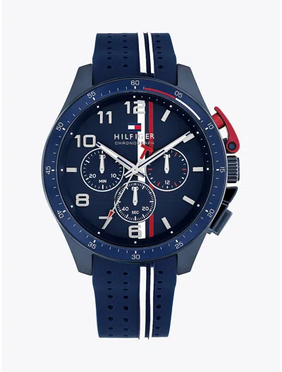 TOMMY HILFIGER 46MM SPORT WATCH WITH SILICONE STRAP
