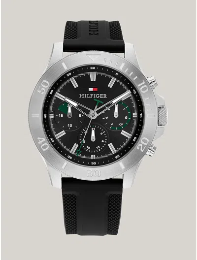 Tommy Hilfiger 46mm Multifunction Black Sport Watch