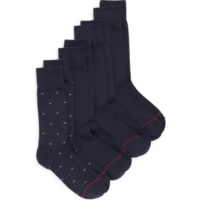 Tommy Hilfiger 4-pack Assorted Dress Socks In Blue