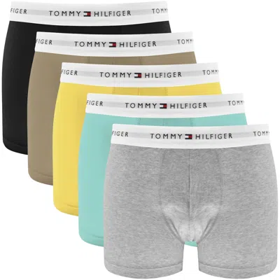Tommy Hilfiger 5 Pack Boxer Trunks In Multi