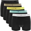 Tommy Hilfiger 5 Pack Boxer Trunks Black In Black