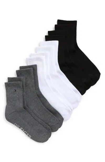 Tommy Hilfiger 6-pack Athletic High Quarter Length Socks In Multi