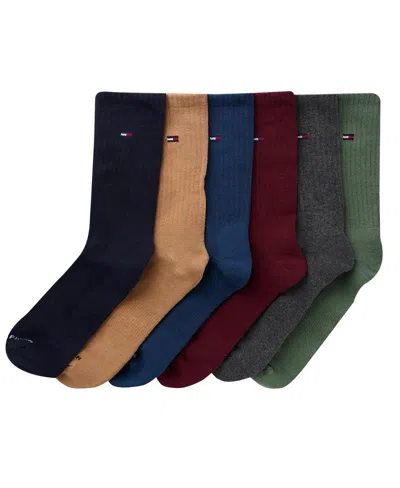Tommy Hilfiger 6-pack Cushion Sole Sports Crew Socks In Multi