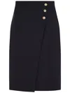 Tommy Hilfiger Gold Button Midi Skirt Clothing