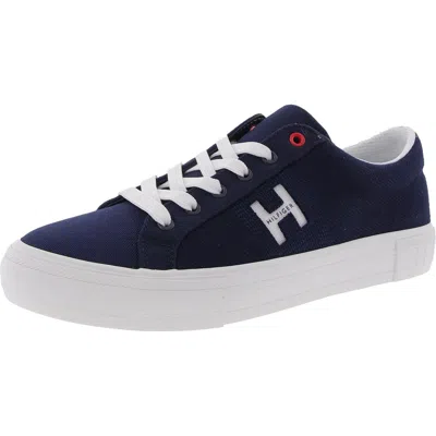 Tommy Hilfiger Aconia Womens Padded Insole Canvas Casual And Fashion Sneakers In Dark Blue