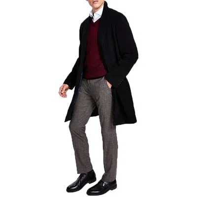 Tommy Hilfiger Addison Mens Water Resistant Polyester Overcoat In Black