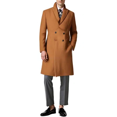 Tommy Hilfiger Adonis Mens Double-breasted Wool Overcoat