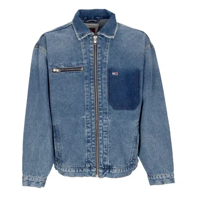 Tommy Hilfiger Aiden Oversized Mailman Jacket Denim Medium Men's Jeans Jacket In Denim Medium Denim