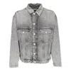 TOMMY HILFIGER AIDEN OVERSIZED TRUCKER JACKET DENIM BLACK MEN'S JEANS JACKET