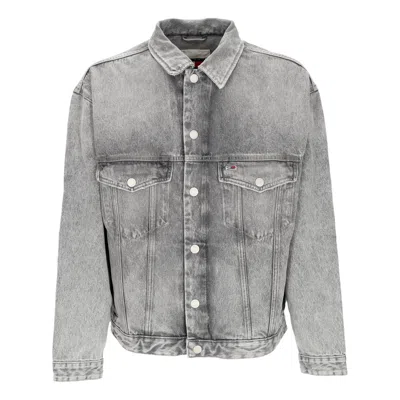Tommy Hilfiger Aiden Oversized Trucker Jacket Denim Black Men's Jeans Jacket