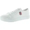 Tommy Hilfiger Alezya Womens Low Top Sneakers Casual And Fashion Sneakers In White Stripe Multi