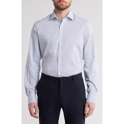 Tommy Hilfiger All Season Slim Fit Stretch Dress Shirt In Silver