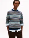 Tommy Hilfiger Allover Fair Isle Wool In Blue