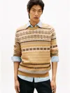 Tommy Hilfiger Allover Fair Isle Wool In Brown