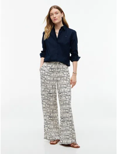 Tommy Hilfiger Allover Flag Linen In Calico