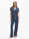 Tommy Hilfiger Allover Monogram Print Sleep Set In Sky Captain