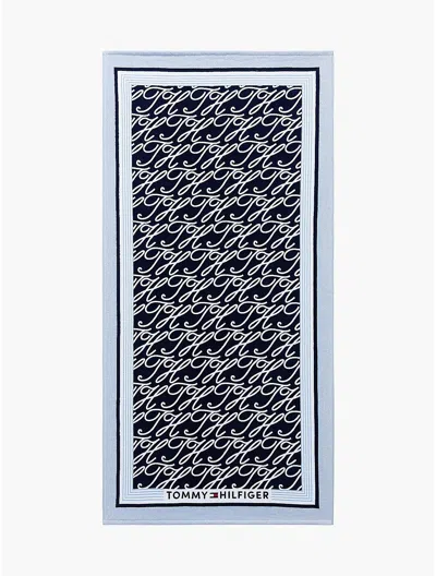 Tommy Hilfiger Allover Script Monogram Beach Towel