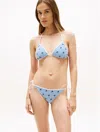 Tommy Hilfiger Allover Script Monogram Bikini Bottom In Blue