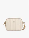 Tommy Hilfiger Allover Stripe Crossbody Bag In Safari Canvas Stripe