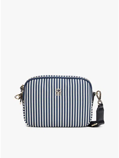 Tommy Hilfiger Allover Stripe Crossbody Bag In Space Blue Stripe