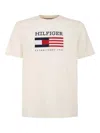Tommy Hilfiger Americana Monotype Flag Box Tee In Neutral