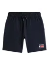 Tommy Hilfiger Americana Shorts With Elastic Waistband And Pockets In Blue