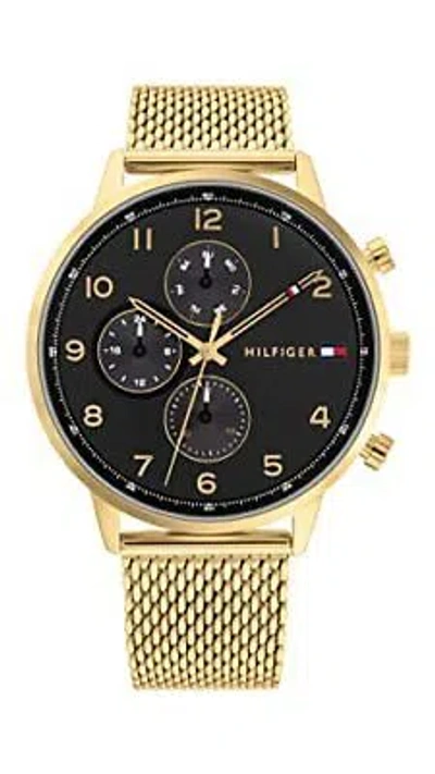Pre-owned Tommy Hilfiger Analog Black Dial Men's Watch-th1791989