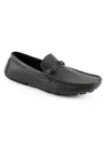 Tommy Hilfiger Ancer Mens Faux Leather Square Toe Loafers In Black